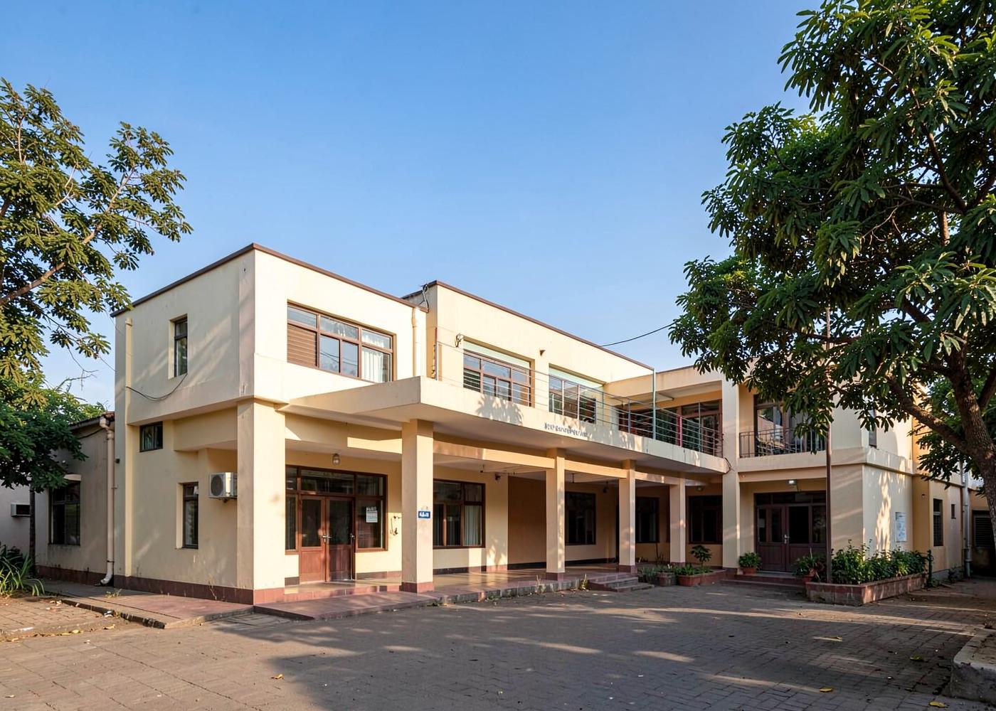 The Gyan Deep Public School building and courtyard